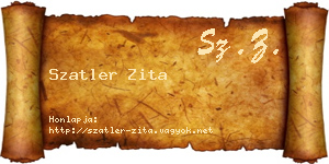 Szatler Zita névjegykártya